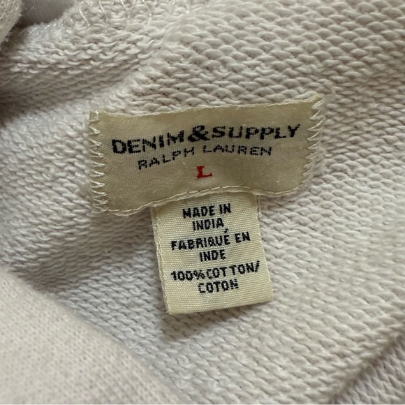 Ralph Lauren Denim & Supply White Hoodie sweatshirt size large - Picture 4 of 4